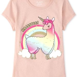Girls Glitter Unicorn Tshirt